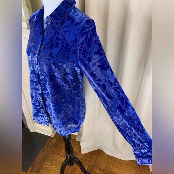 Soft Surroundings womans velvet blouse size small - Picture 3 of 9
